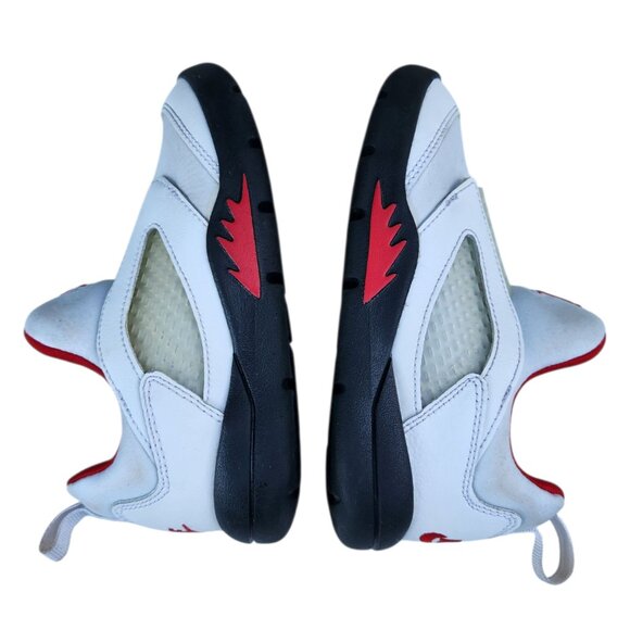 Air Jordan 5 Retro Little Flex PS CK1227-100 White Fire Red Black Size 11C - Picture 9 of 11